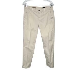 Adriano Goldschmied The Tristan Tailored Trouser Cream Flat Front Pant
